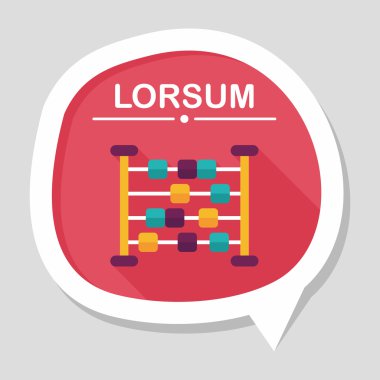 abaküs hesaplama uzun gölge düz simgesiyle