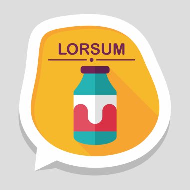 Uzun Gölge, eps10 süt düz simgesi