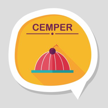 Uzun Gölge, eps10 tatlı jöleli düz simgesi