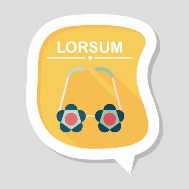 Uzun Gölge, eps10 ile çiçek gözlük düz simgesi