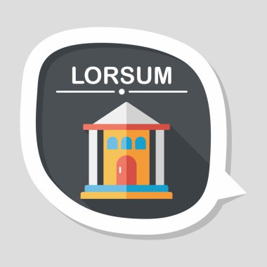 Bina uzun gölge, eps10 düz simgesiyle