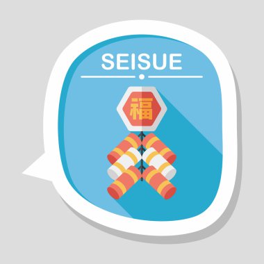 Çin yeni yılı düz simgesi, eps10, Çince festival couplets zekâ