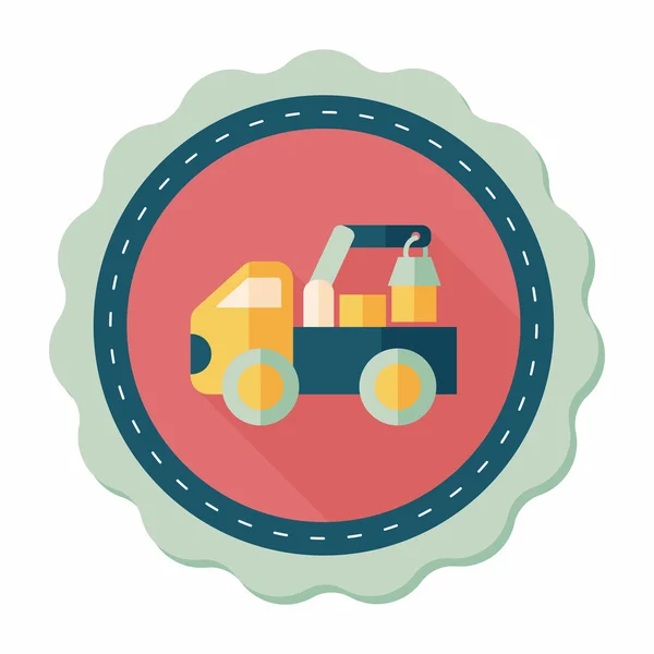 Truck flat icon with long shadow,eps10 — Stock Vector