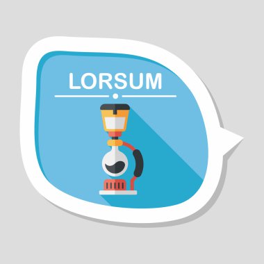 Uzun Gölge, eps10 ile kahve makinesi düz simgesi