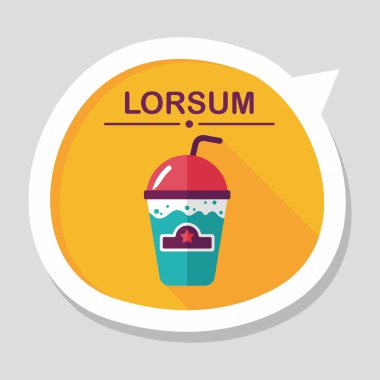 Uzun Gölge, eps10 ile frappucino düz simgesi