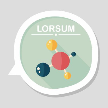 Uzun Gölge, eps10 ile molekül düz simgesi