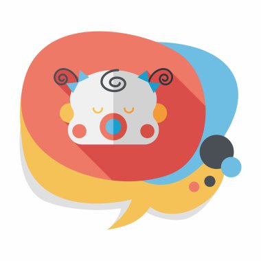 Bebek kız uzun gölge, eps10 düz simgesiyle