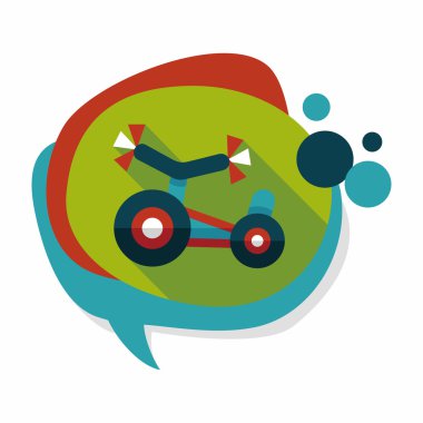 Uzun Gölge, eps10 ile çocuklar bisiklet daha düz simgesi