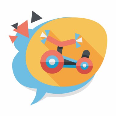 Uzun Gölge, eps10 ile çocuklar bisiklet daha düz simgesi