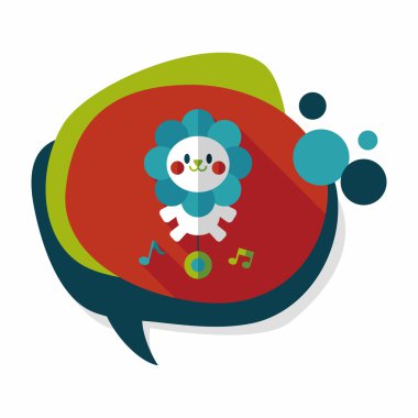 Uzun Gölge, eps10 ile aslan oyuncak düz simgesi