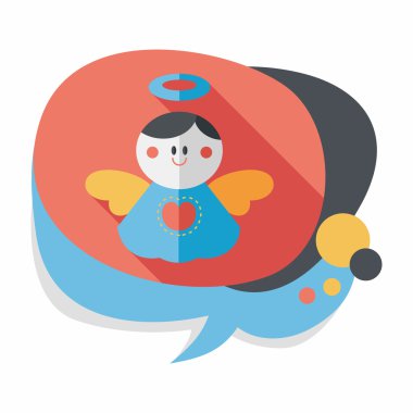 Angel uzun gölge, eps 10 düz simgesi