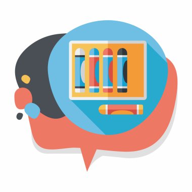 boya kalemi ile uzun gölge, eps10 düz simgesi