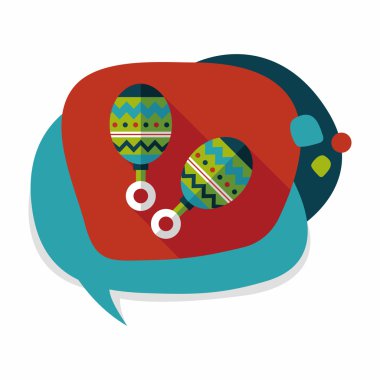 Bebek çıngırağı uzun gölge, eps 10 düz simgesiyle