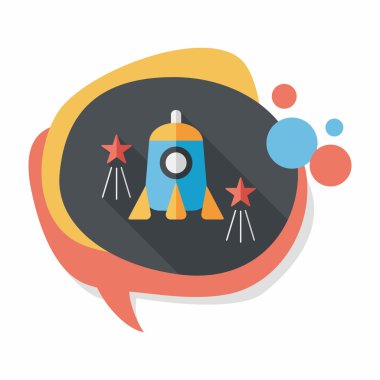 Uzun Gölge, eps10 roket düz simgesi