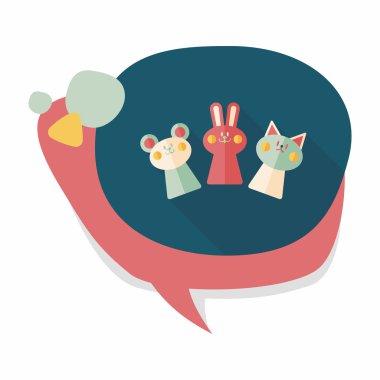 Uzun Gölge, eps10 El kuklası düz simgesi