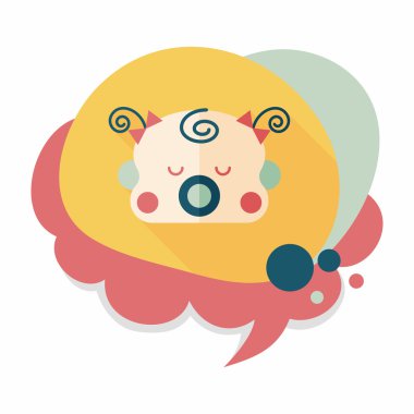 Bebek gril düz simgesi ile uzun gölge, esp10