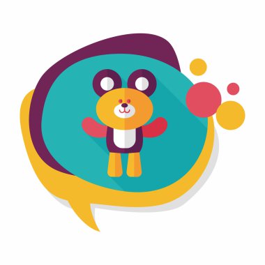 oyuncak ayı uzun gölge, eps10 düz simgesiyle