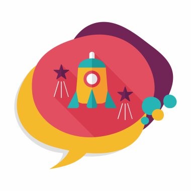 Uzun Gölge, eps10 roket düz simgesi