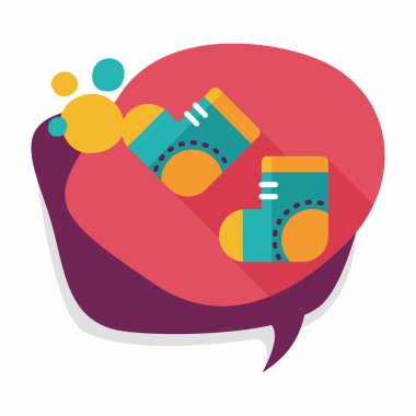 çorap uzun gölge, eps 10 düz simgesi