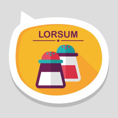 Uzun Gölge, eps10 ile mutfak eşyaları biber şişe düz simgesi