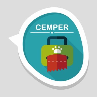 Evde beslenen hayvan stili doku uzun gölge, eps10 büyük düz simgesi