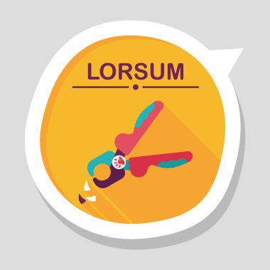 Uzun Gölge, eps10 ile hayvan tırnak makası düz simgesi