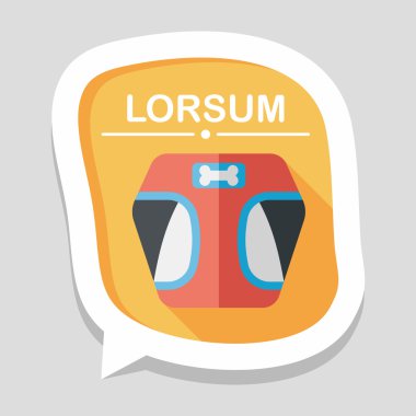 Evde beslenen hayvan giyim uzun gölge, eps10 düz simgesiyle