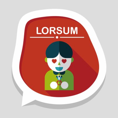 Düğün damat uzun gölge, eps10 düz simgesiyle