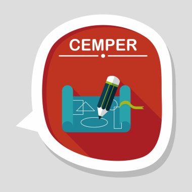 Uzun Gölge, eps10 planı düz simgesi