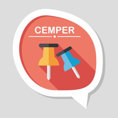 Uzun Gölge, eps10 ile itme PIN düz simgesi