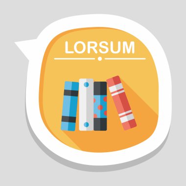 Uzun Gölge, eps10 ile Bookshelf düz simgesi