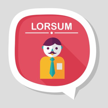 Uzun Gölge, eps10 ile işadamı düz simgesi