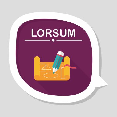 Uzun Gölge, eps10 planı düz simgesi