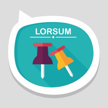 Uzun Gölge, eps10 ile itme PIN düz simgesi