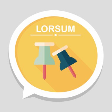 Uzun Gölge, eps10 ile itme PIN düz simgesi