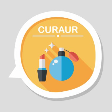 parfüm ve ruj düz simgesi uzun gölge, eps10 ile alışveriş