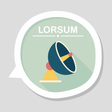 Uzun Gölge, eps10 ile uzay uydu düz simgesi