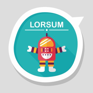 Uzun Gölge, eps10 ile alan robot düz simgesi