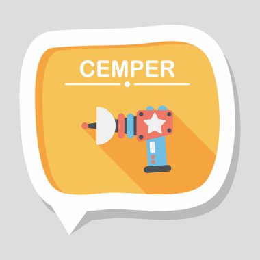 Uzun Gölge, eps10 ile alan silah düz simgesi