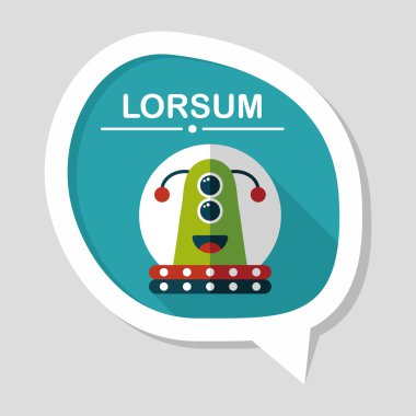 Uzun Gölge, eps10 alanı düz simgesiyle