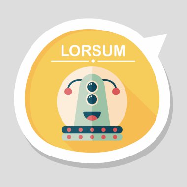 Uzun Gölge, eps10 alanı düz simgesiyle