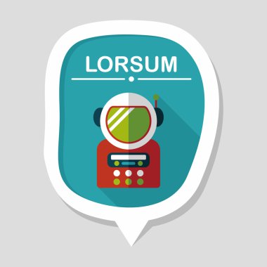 Uzun Gölge, eps10 ile uzay astronot düz simgesi