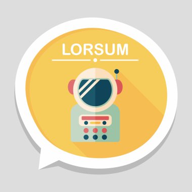 Uzun Gölge, eps10 ile uzay astronot düz simgesi