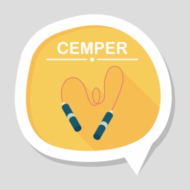 atlama ipi uzun gölge, eps10 düz simgesiyle