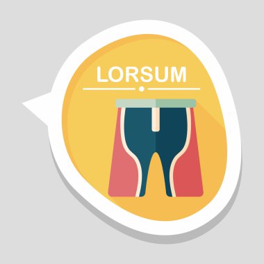 Uzun Gölge, eps10 ile bisiklet şort düz simgesi