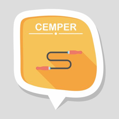 atlama ipi uzun gölge düz simgesiyle