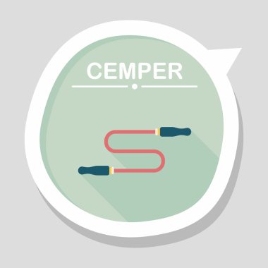 atlama ipi uzun gölge düz simgesiyle