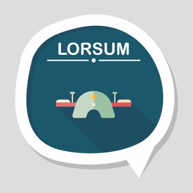 uzun gölge Bahçesi tahterevalli düz simgesi