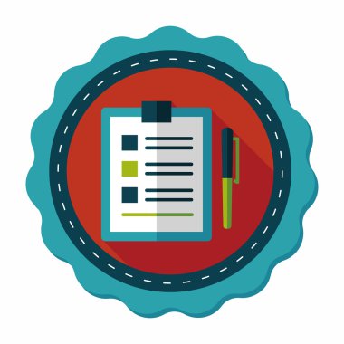 düz pano simge uzun gölge ile