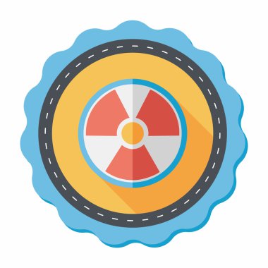 radyasyon ile uzun gölge düz simgesi